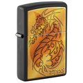 Zippo Flame and Dragon Black Matte Pocket Lighter 48364